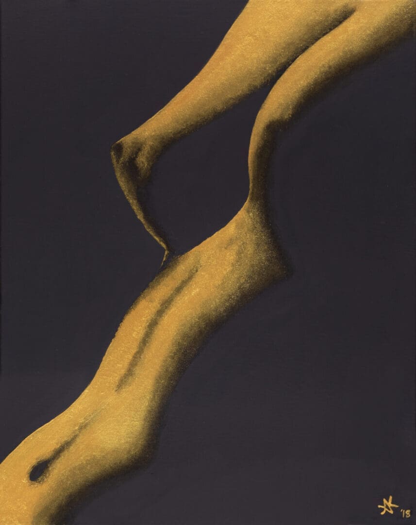 Femme Dorée, an original painting by Ashley Karno