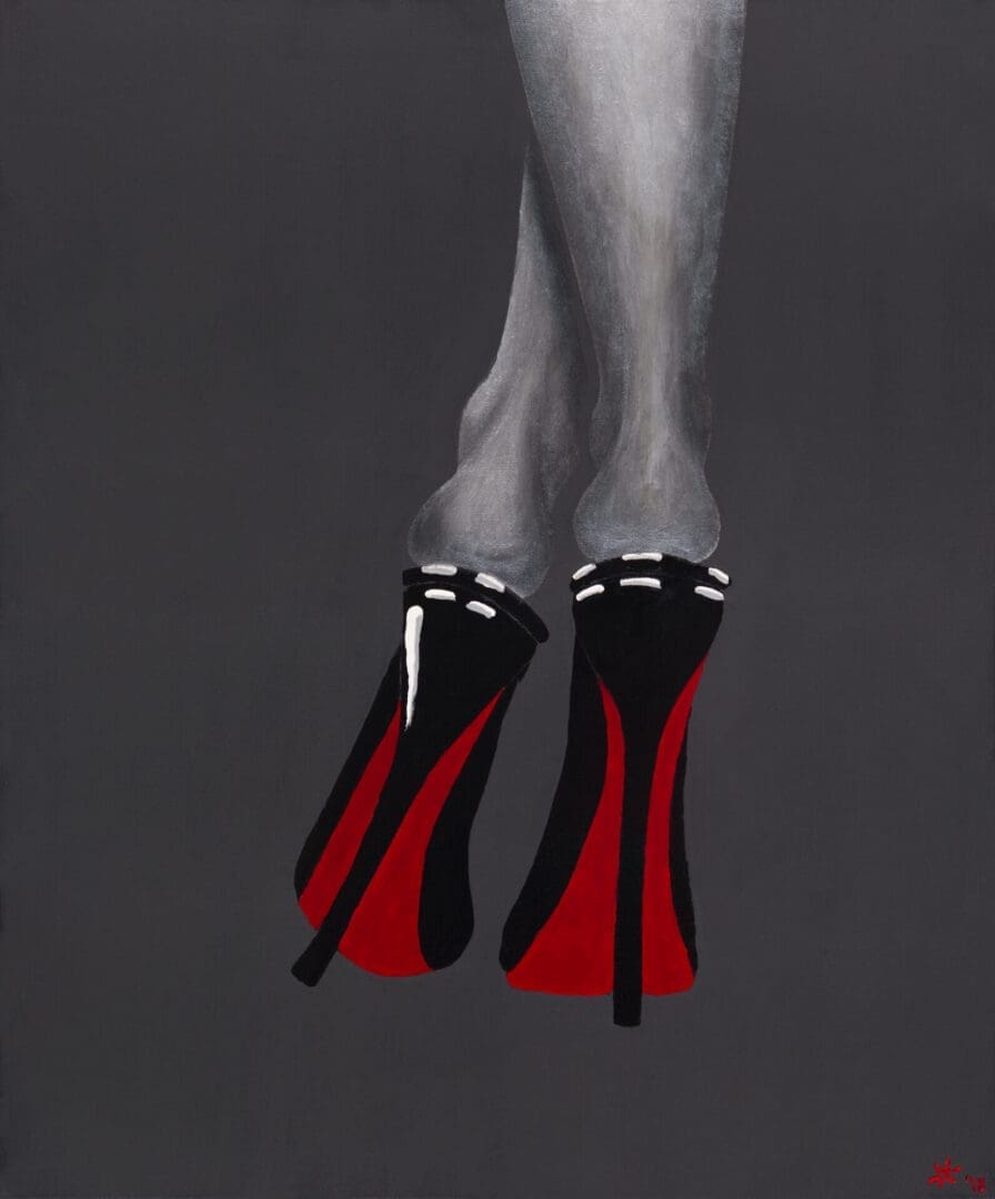 Femme en Rouge, an original painting by Ashley Karno