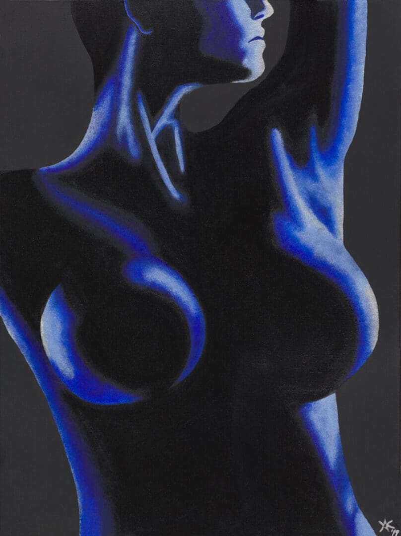 Lady Blue, an original painting by Ashley Karno